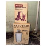 Electric Ice Cream Freezer and Ice Cream Parlor