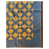 Blue and Yellow Quilt - 68x86