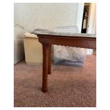 Scalloped-Edge Coffee Table with Marble Top