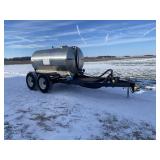 1300 Gallon Stainless Tender Trailer, Tandem Axle