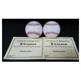 Andruw Jones Lot of 2 Signed Baseballs w/ COA