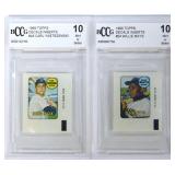 1969 Topps Decals Lot of 2 Cards