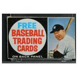 1961 Post Cereal Mickey Mantle "Box Cut"