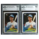 1989 Topps Traded Ken Griffey Jr. Rookie Lot of 2