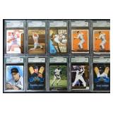 Baseball Star Lot of 10 Cards - All Graded