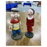 Cast iron Popeye and Olive Oil
