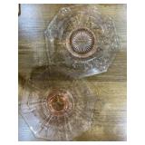 Pink cake plate, bowls