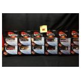 12 Hot Wheels collectibles with display cases: