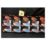 10 Hot Wheels collectibles with display cases: