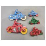 Vintage Plastic Auburn Motorcycle Toys