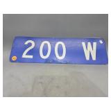 200 W Road Sign