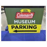 Vinyl Coleman Museum Parking Sign