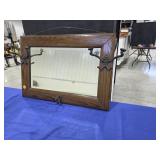 Vinatge Wooden Framed Beveled Edge Mirror