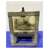 Vintage Galvanized Metal Rocker Can