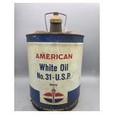 Standard Oil 5 Gallon White Oil Can
