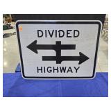 Divided Highway Sign