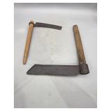 Vintage Wood Splitting Froe Axes