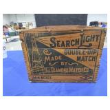 Vinatge ShearchLight Match Crate
