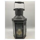 Vintage Black Metal Industrial Ship Lantern