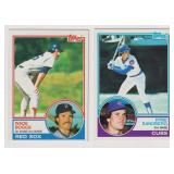 1983 Topps Ryne Sandberg & Wade Boogs Rookie Lot