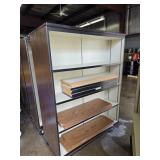 Wooden Double Sided Bookshelf