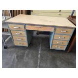 Blonde Colored Wooden Desk