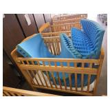 Wooden Baby Crib w/ Mattress