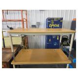 Metal Framed Wooden Topped Table