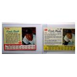 1962 Post Ernie Banks Lot of 2 Cards