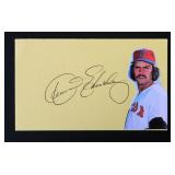 Dennis Eckersley Signed Index Card