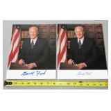 Lot of 2 President Gerald Ford Hand Signed 8x10