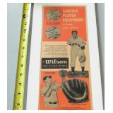 Original 1952 Ted Williams & Bob Feller Wilson