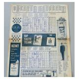 Vintage New York Yankees Original Game Score Card