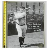 Babe Ruth Retro Decorative 16x12 Metal Tin Sign