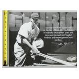 Lou Gehrig Retro Decorative 16x12 Metal Tin Sign