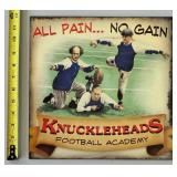 Three Stooges Football Retro Decorative 12" SIgn