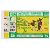 Original 1972 World Series Game 5 Ticket