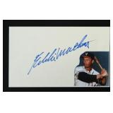 Eddie Mathews Signed Index Card