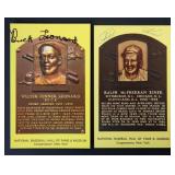 Lot of 2 Hall of Fame Signed Plaque Cards