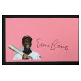 Ernie Banks Signed Index Card