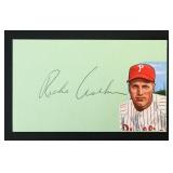 Richie Ashburn Signed Index Card