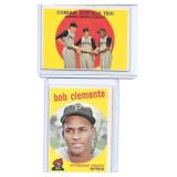 1959 Topps Roberto Clemente Lot of 2 Cards
