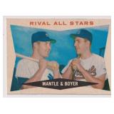 1960 Topps Mickey Mantle Rival All Stars (VGEX)