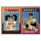 1975 Topps Nolan Ryan Lot of 2 Cards (#500 VGEX)