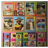 1975 Topps Baseball Lot of 14 Cards