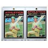 1971 Topps Reggie Jackson Lot of 2 Cards