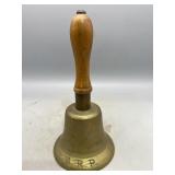 Vintage Large Brass Hand School Bell