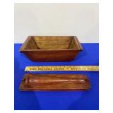 Wooden Dough Bowl and Decor