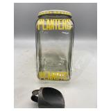Vintage Planters Peanuts Glass Jar with Metal Lid