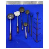 Vintage Ladles and Corn Cob Dryer